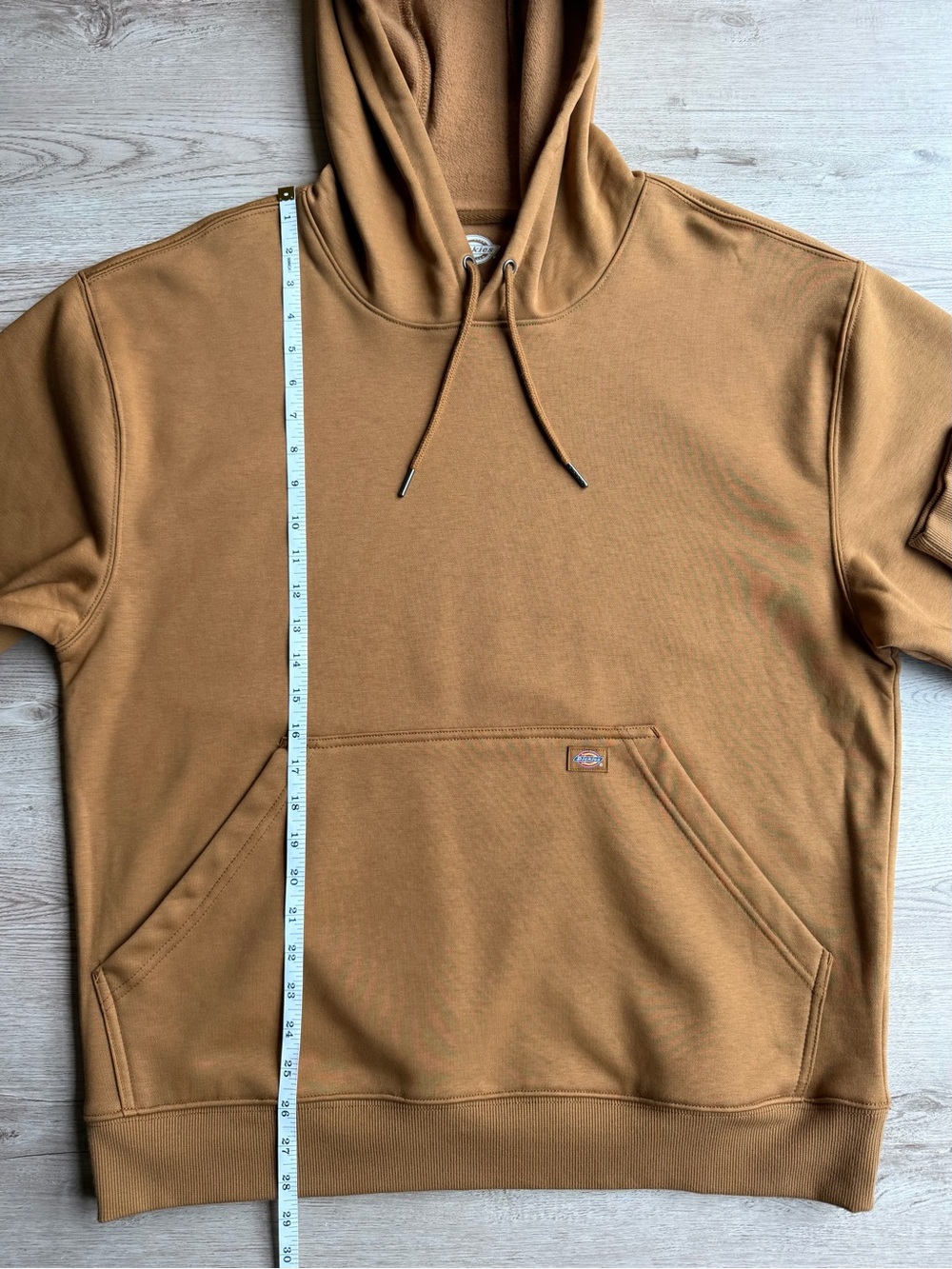 Dickies Men’s Large Pullover Fleece Hoodie Brown Duck DWR Workwear - Picture 13 of 16